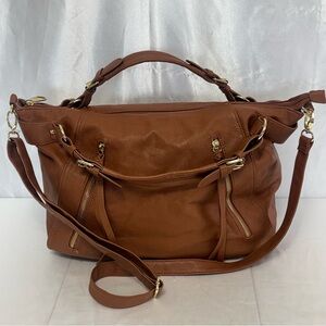 Steve Madden Hobo Bag Satchel Brown with Gold Hardware